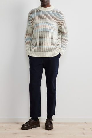 Pull en laine Jason - Ecru et marron