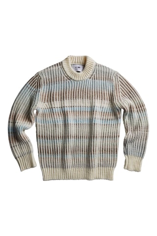 Pull en laine Jason - Ecru et marron
