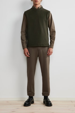 Pull sans manches en laine - Vert