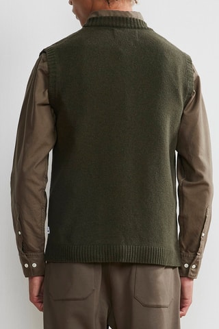Pull sans manches en laine - Vert