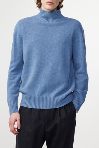 Pull en laine Clark - Bleu cobalt