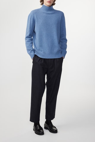 Pull en laine Clark - Bleu cobalt