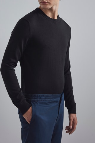 Pull en mérinos Ted - Noir