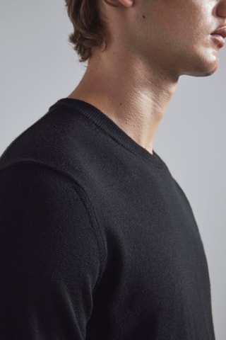 Pull en mérinos Ted - Noir