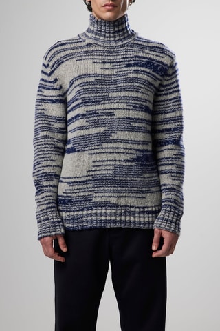 Pull en mérinos Douglas - Bleu marine