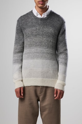Pull en mohair et alpaga Walther - Gris