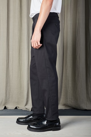 Pantalon regular coton biologique Bill - Noir