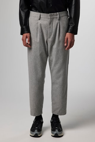 Pantalon en laine Bill - Gris chiné