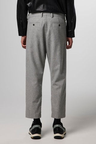 Pantalon en laine Bill - Gris chiné