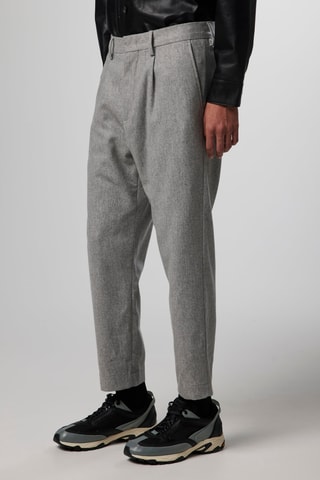 Pantalon en laine Bill - Gris chiné