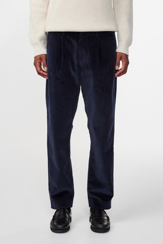 Pantalon en velours en coton biologique Bill - Bleu marine