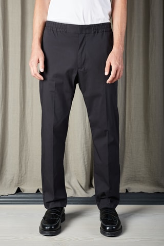 Pantalon regular en coton biologique Billie - Noir