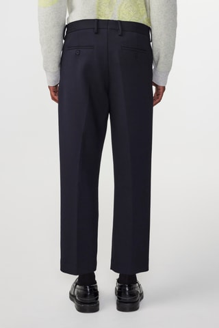 Pantalon en laine vierge Bill - Bleu marine