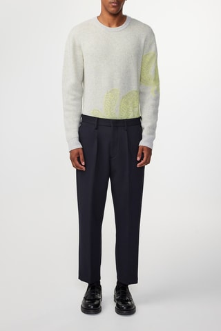 Pantalon en laine vierge Bill - Bleu marine