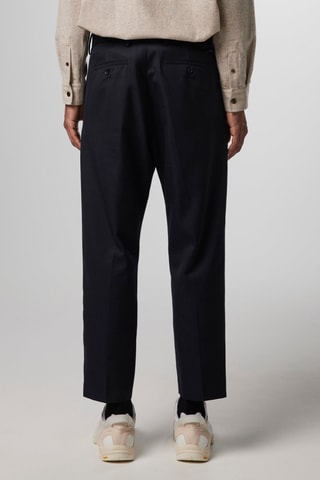 Pantalon en laine vierge Bill - Bleu marine