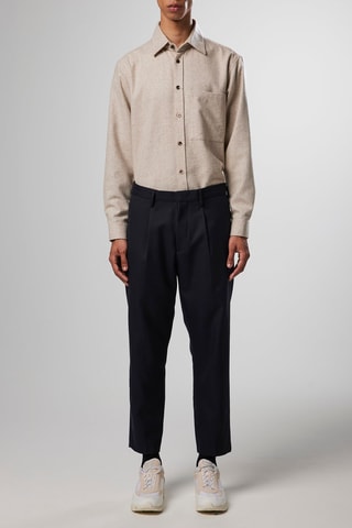 Pantalon en laine vierge Bill - Bleu marine