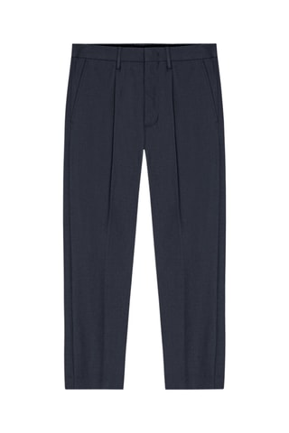 Pantalon en laine vierge Bill - Bleu marine