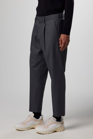 Pantalon en laine vierge Bill - Gris foncé
