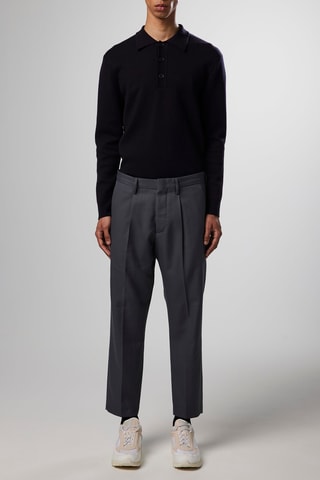 Pantalon en laine vierge Bill - Gris foncé