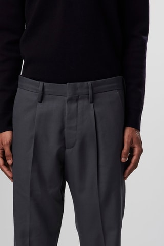 Pantalon en laine vierge Bill - Gris foncé