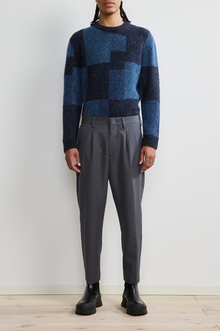 Pantalon en laine vierge Bill - Gris foncé