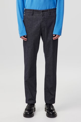 Chino regular Karl - Bleu marine chiné