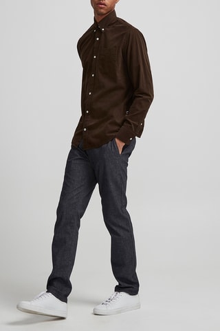Chino regular Karl - Bleu marine chiné