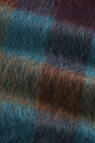 Manteau en laine, mohair et alpaga Fulvio - Bleu clair et camel