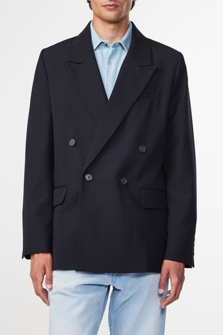 Veste en laine responsable Bertil - Bleu marine
