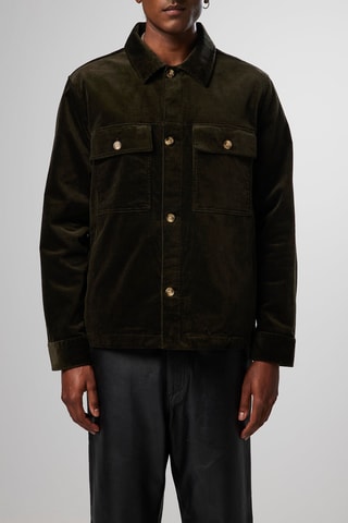 Veste en velours en coton biologique Wilas - Taupe
