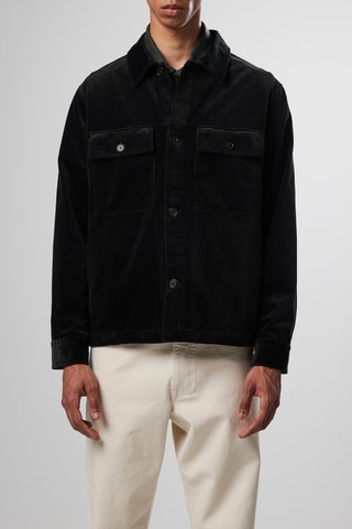 Veste en velours en coton biologique Wilas - Noir