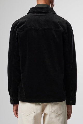 Veste en velours en coton biologique Wilas - Noir