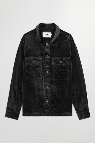 Veste en velours en coton biologique Wilas - Noir