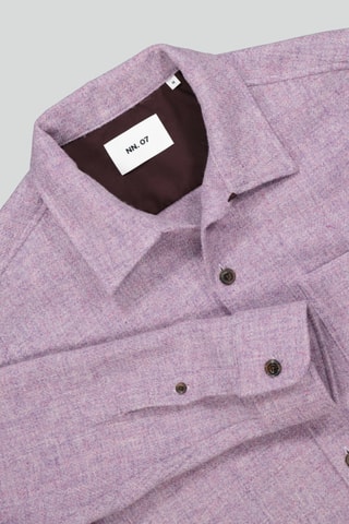 Surchemise  en laine vierge Julio - Violet