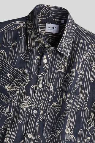 Chemise en lin Hans - Bleu marine