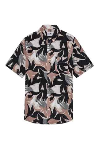 Chemise en lin Tyrion - Marron et noir