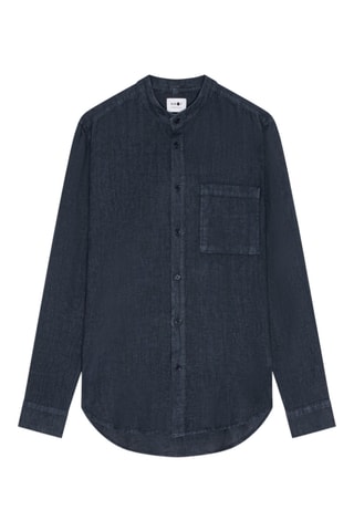 Chemise relaxed fit en lin Eddie - Bleu marine