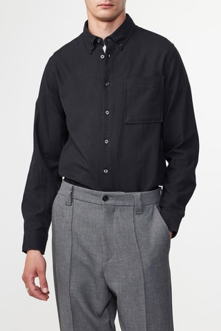 Chemise en coton biologique Arne - Bleu foncé