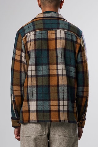 Chemise en laine Daniel - Marron et vert