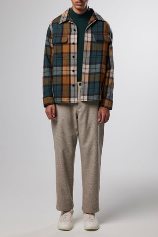 Chemise en laine Daniel - Marron et vert