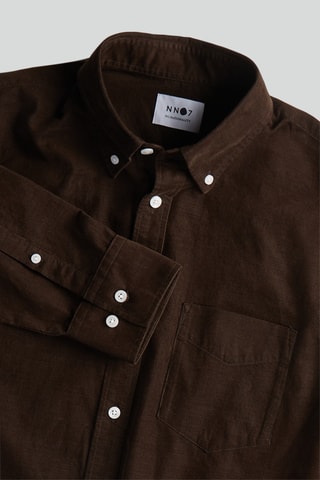 Chemise regular Levon - Marron