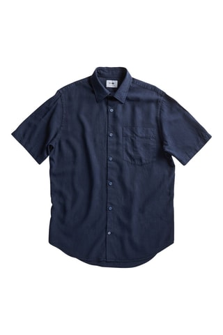 Chemise en lin Arne - Bleu marine