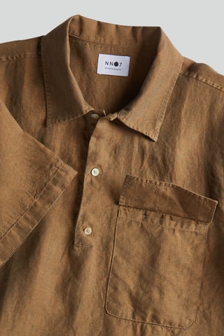Chemise en lin Xander - Marron