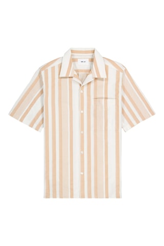Chemise en coton biologique Julio - Marron et blanc