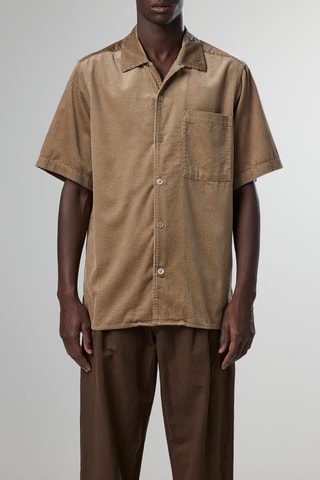 Chemise en velours Julio - Beige
