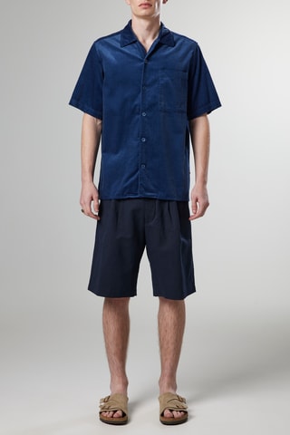 Chemise en velours Julio - Bleu marine
