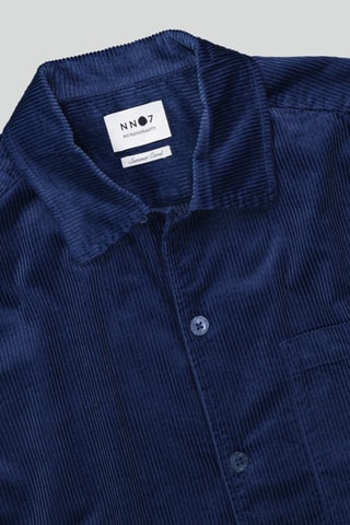 Chemise en velours Julio - Bleu marine