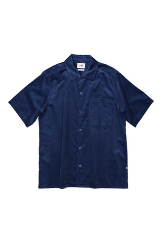 Chemise en velours Julio - Bleu marine