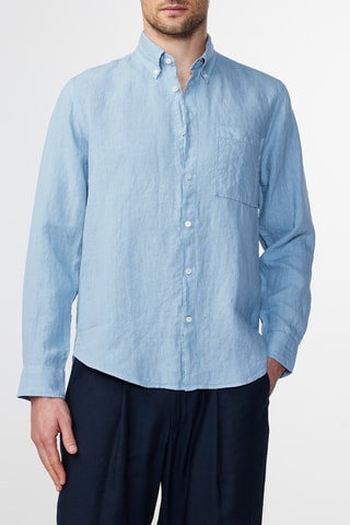 Chemise en lin européen Arne - Ciel