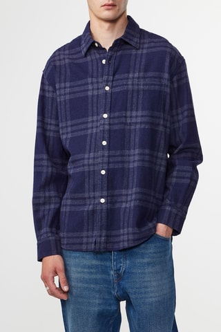 Chemise en coton biologique Deon - Bleu marine